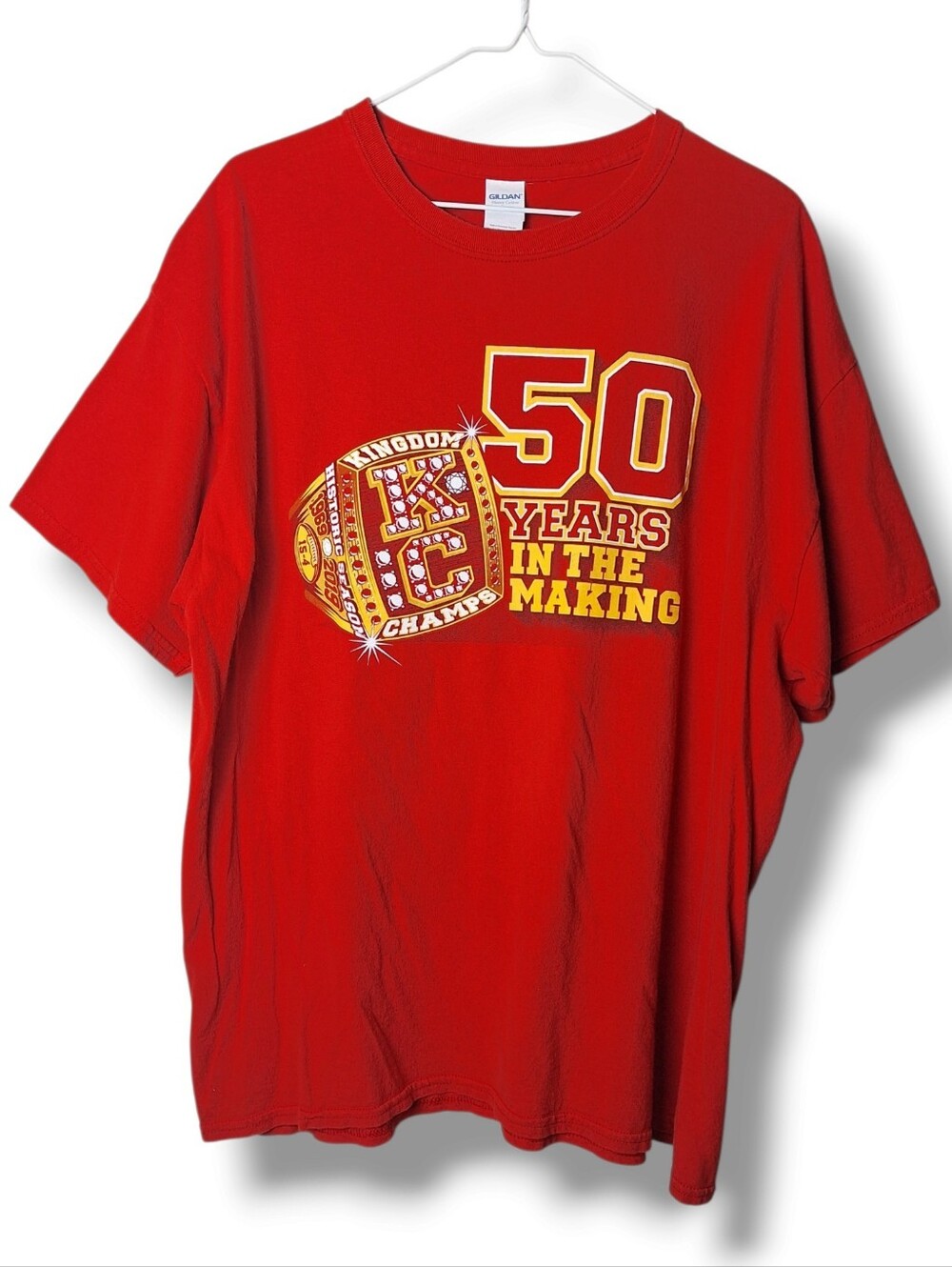 2019 Kansas City Chiefs Super Bowl Champs 50 years Mens size XL KC NFL Mahomes